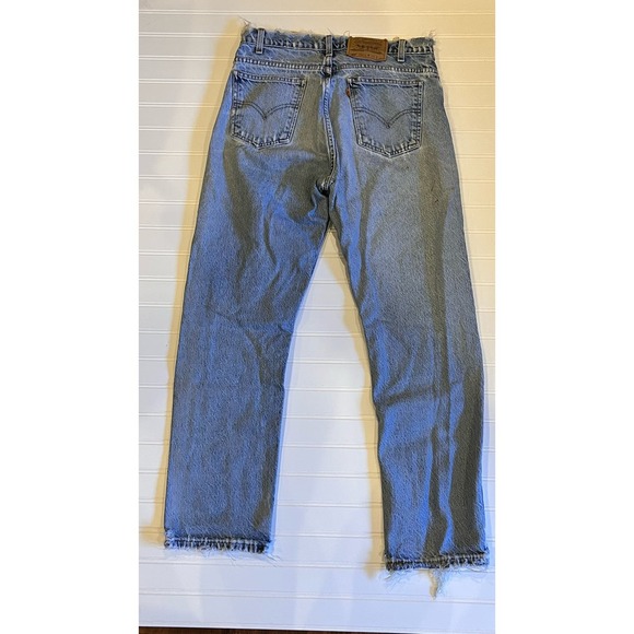 Vintage 90s Distressed orange Tab 505 Levis - Picture 2 of 7